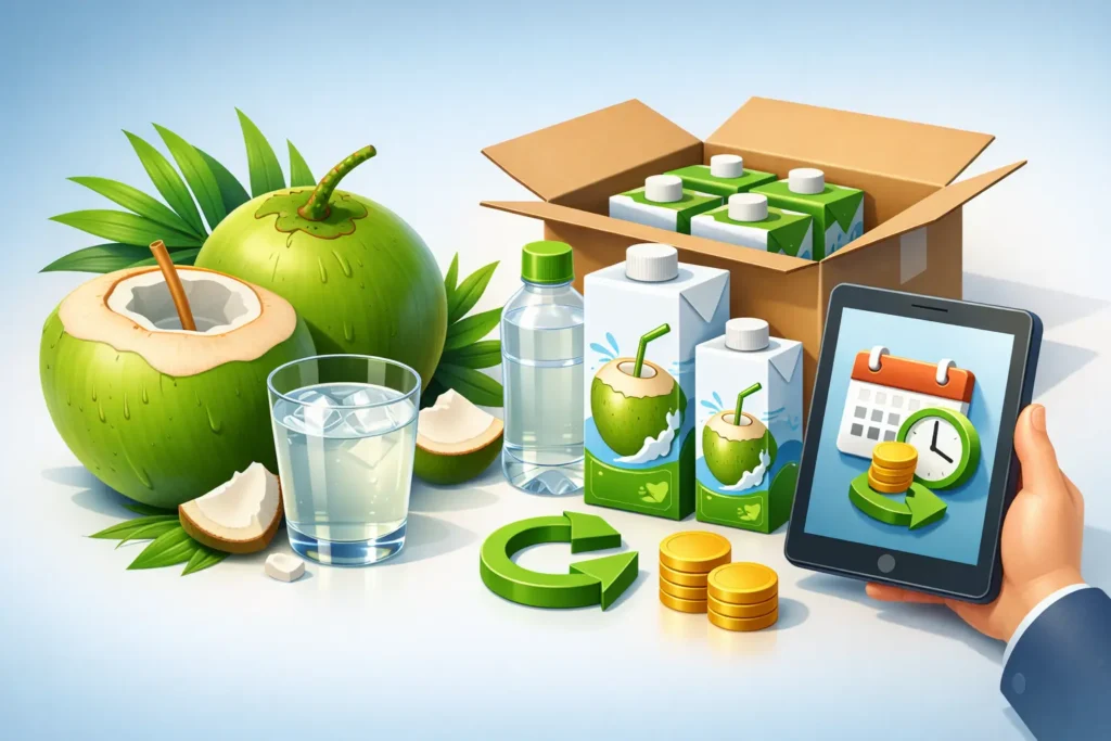 Kokoswater abonnement: slim of overbodig?